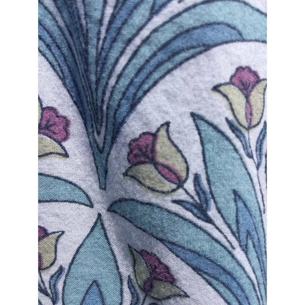 World market womens kimono OS blue floral boho beachy vacay swim coverup layers - Picture 8 of 9